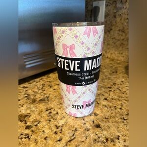 Steve Madden Pink Bow Stainless Steel Tumbler 17oz